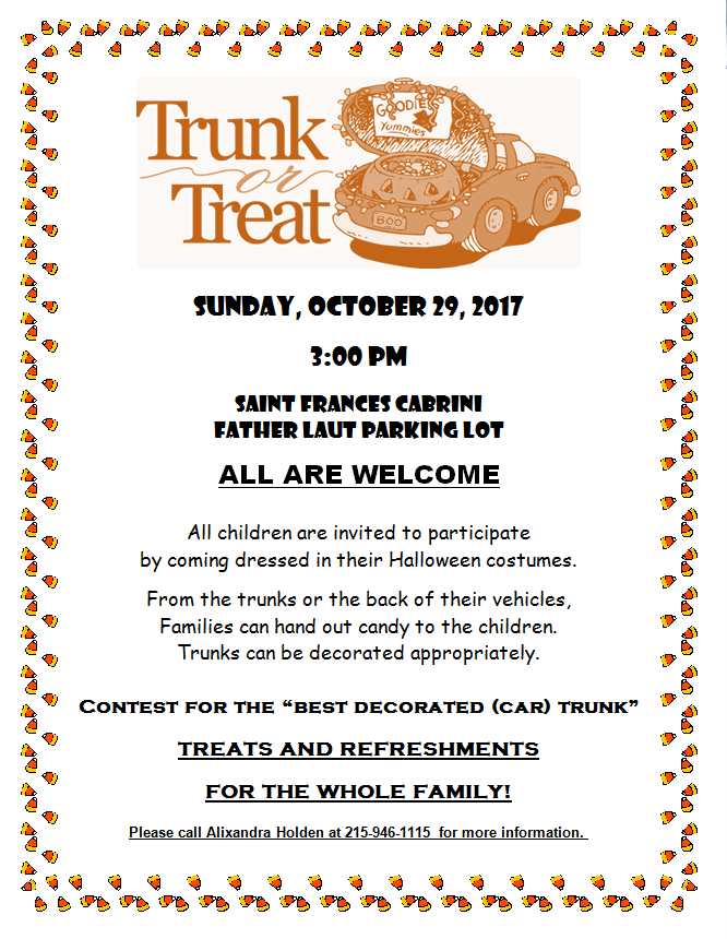 trunk or treat 2017