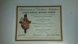 Welcome Jame Robert Harer to the Catholic Church and Our Parish