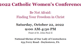 Save the Date for 2022 Catholic Women’s Conference