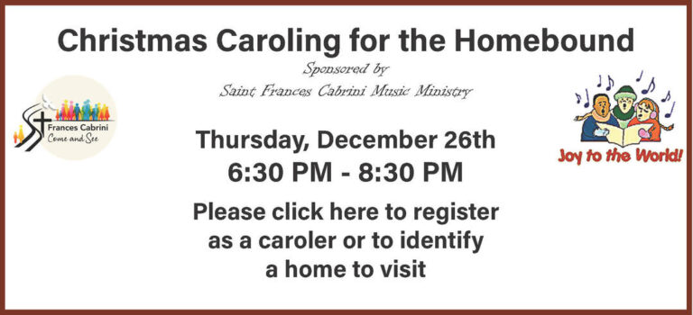 caroling for homebound main page ad 2024