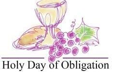 Saturday, December 8th: Holy Day of Obligation